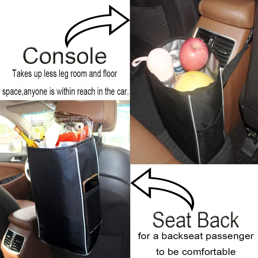 Car Trash Can, Car Garbage Can, Car Trash Bag, 2.2 Gallons Black Hanging Waterproof Leakproof Thicken, Collecting Car Trash and Sorting Items for Your Car, Truck and SUV