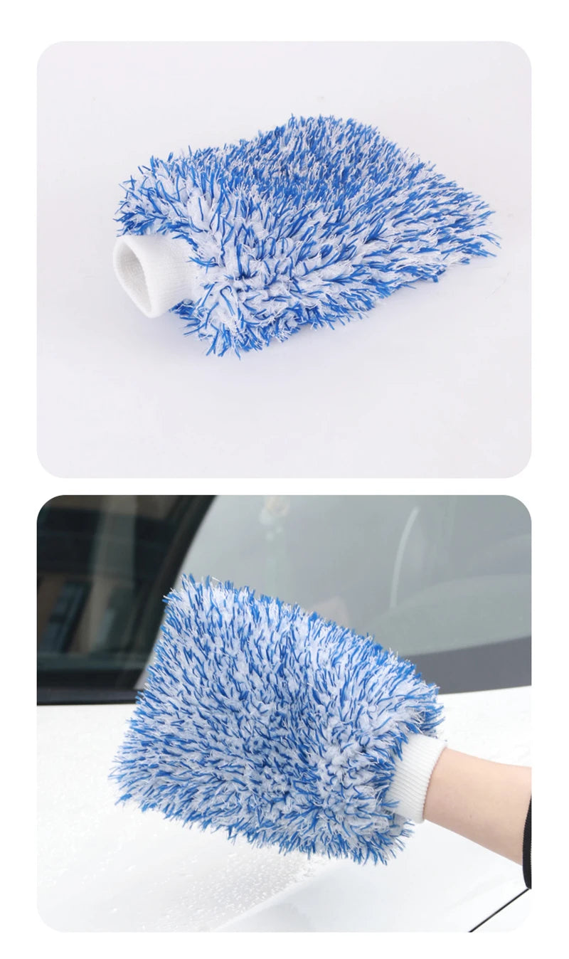 Plush Car Wash Mitt Microfiber