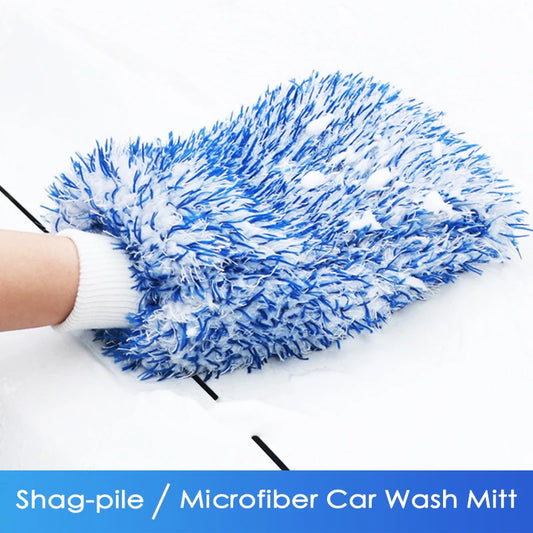 Plush Car Wash Mitt Microfiber
