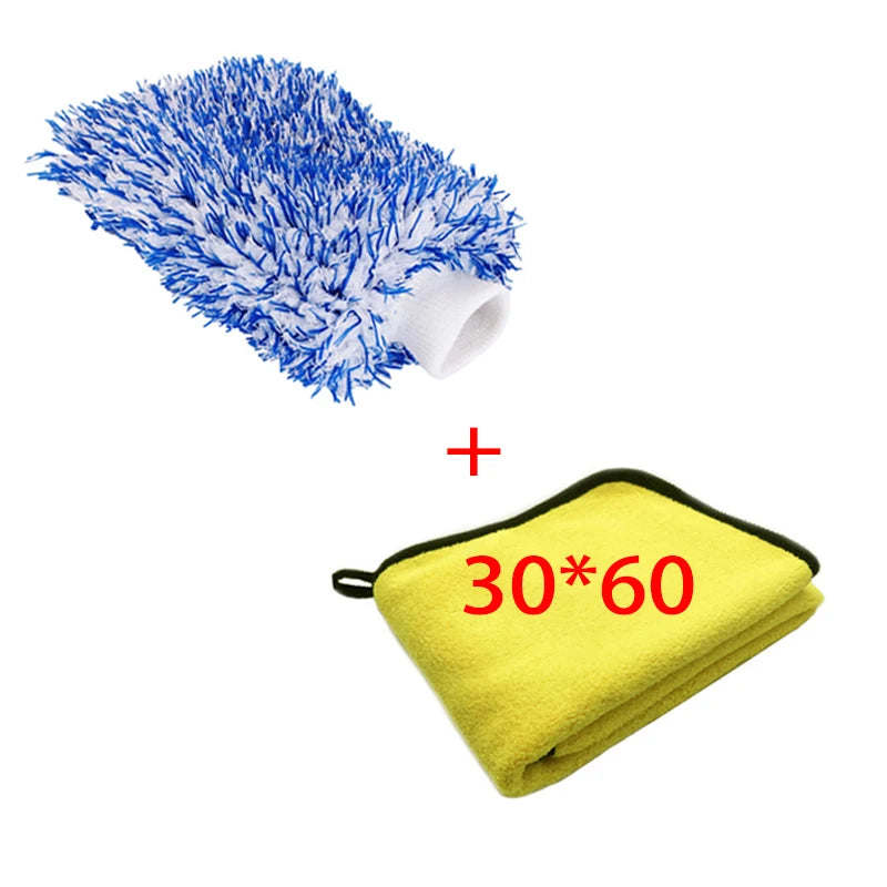 Plush Car Wash Mitt Microfiber
