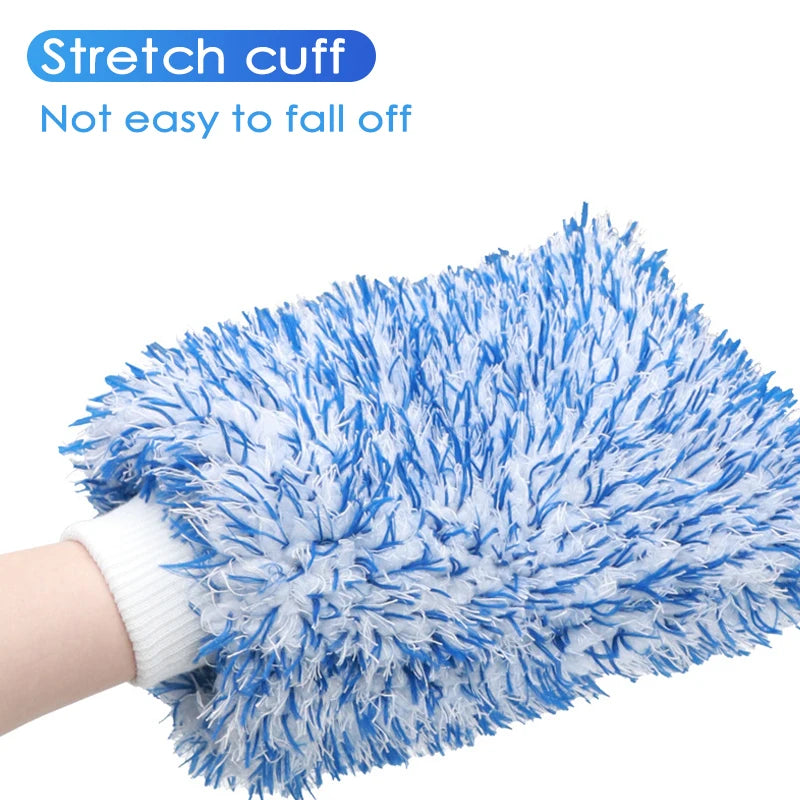 Plush Car Wash Mitt Microfiber