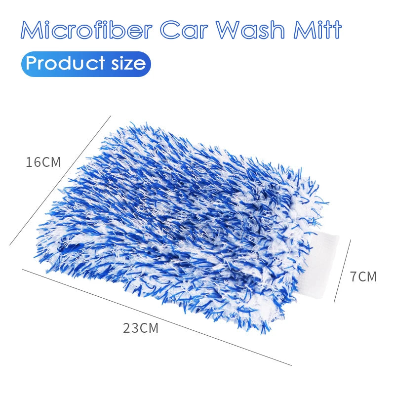 Plush Car Wash Mitt Microfiber