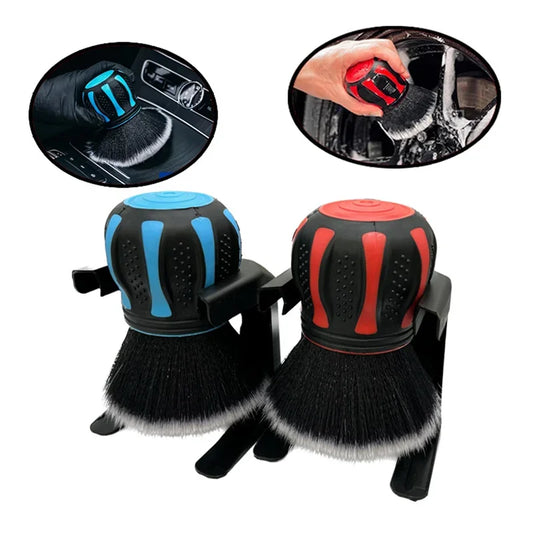 Car Detailing Brushes With Storage Rack
