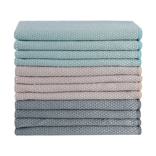 Fish Scale Microfiber Glass Cleaning Cloth 30x40cm