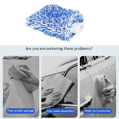 Plush Car Wash Mitt Microfiber